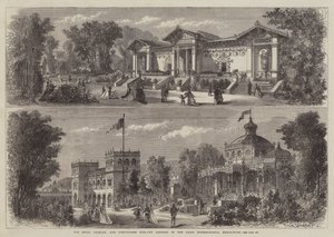 De schweiziska, spanska och portugisiska bilagorna för konst i den internationella utställningen i Paris